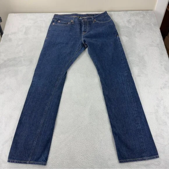 Wings + Horns Men Size 36x34 Cone Mills Selvedge Raw Denim